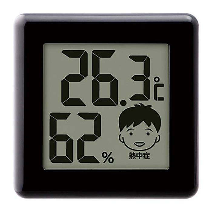 デジタル温湿度計 ブラック