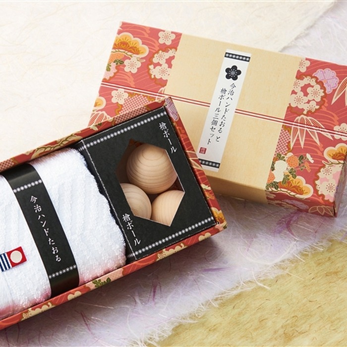 今治ハンドたおると檜ボール三個セット