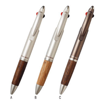 三菱鉛筆 ピュアモルト 3機能ペン ダークブラウン
