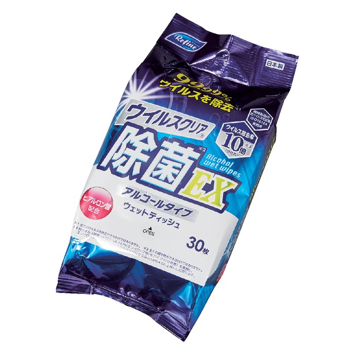 リファイン ウイルスクリア除菌EXアルコールウェットティッシュ 30枚入
