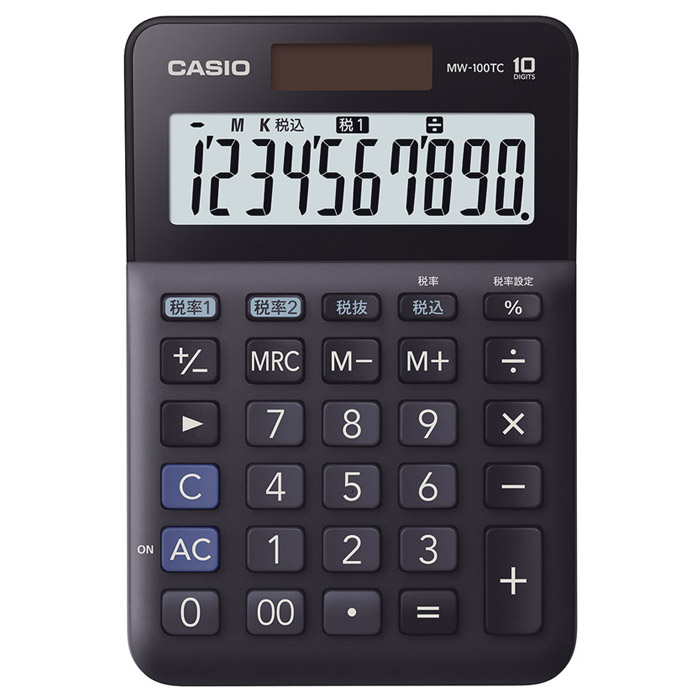 カシオ W税計算電卓 ミニジャストタイプ