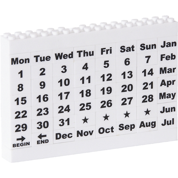 モノトーンブロックカレンダー ホワイト