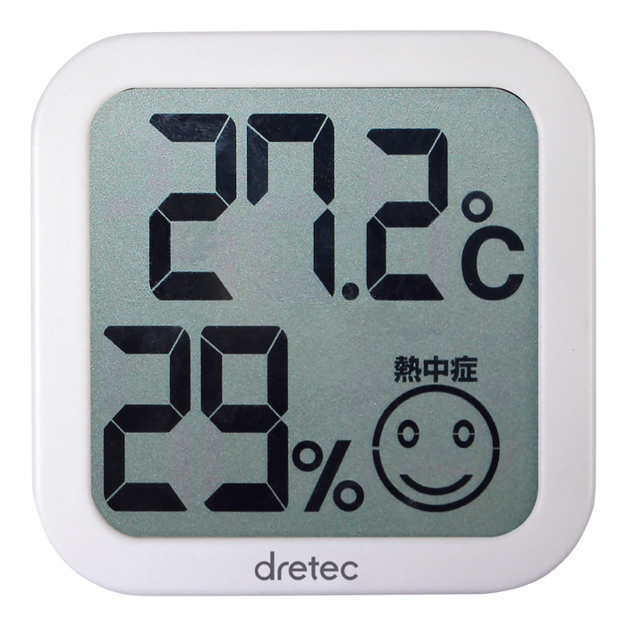 ドリテック デジタル温湿度計 ホワイト