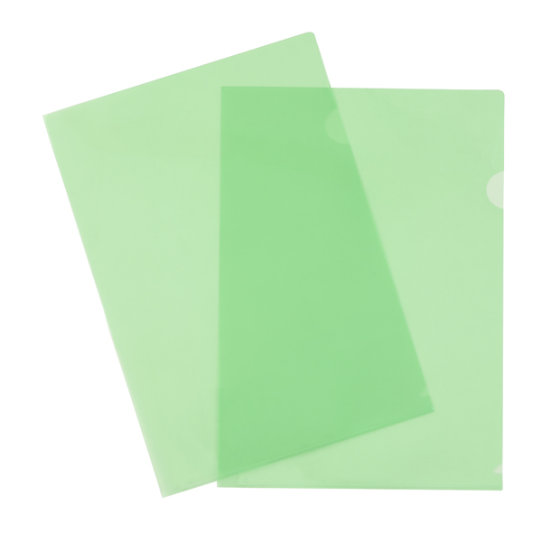 A4オリジナルクリアファイル グリーン 1色シルクプリント お買得3,000枚セット