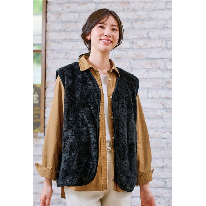 ふんわりフランネルベスト