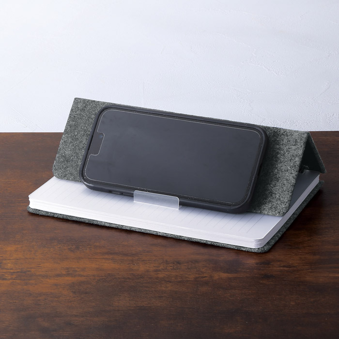 スマホスタンドにもなるA5ノート