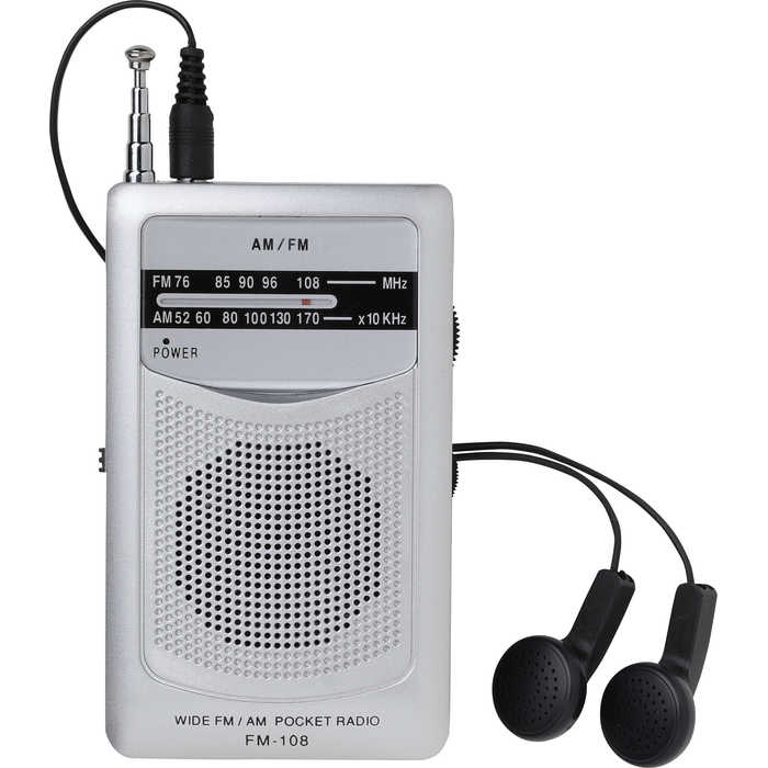 ワイドFM機能搭載 AM/FMポケットラジオ