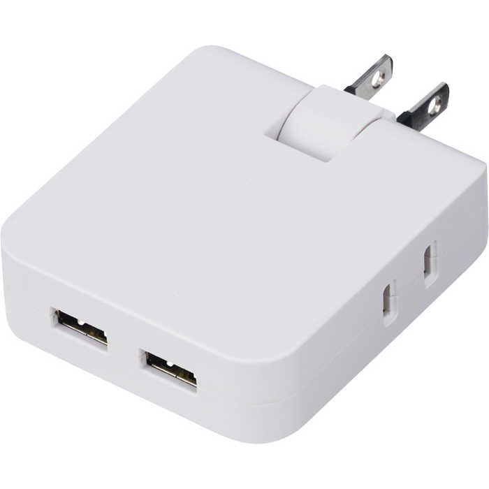 マルチアダプター 2AC+2USB ホワイト